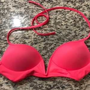 PINK coral bikini top